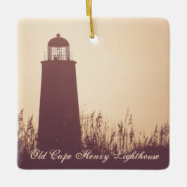 Adorno De Cerámica Navidades personalizados del faro de Cape Henry