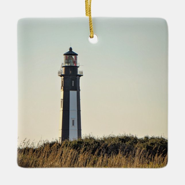 Adorno De Cerámica Navidades personalizados del faro de Cape Henry (Anverso)