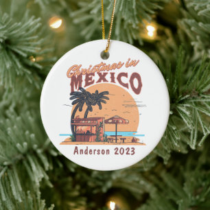 Adorno De Cerámica Navidades personalizados en vacaciones en playa de