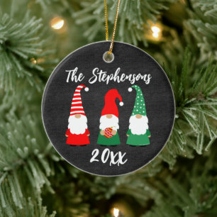 Adorno De Cerámica Navidades personalizados ganan vacaciones familiar