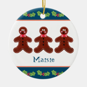 Adorno De Cerámica Navidades personalizados Gingerbread Man
