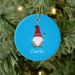Adorno De Cerámica Navidades personalizados gnome Ornament,gnome Pers