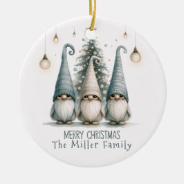 Adorno De Cerámica Navidades personalizados Gnome vacaciones familiar