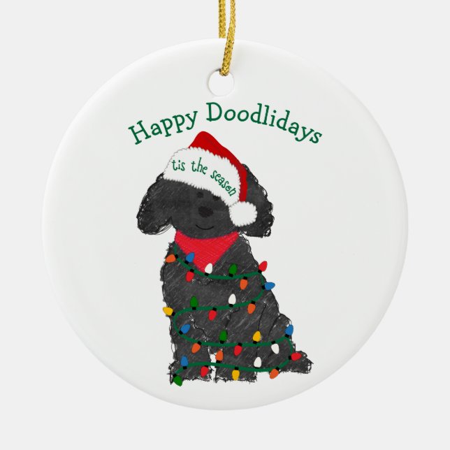 Adorno De Cerámica Navidades personalizados iluminan el laberinto (Frente)