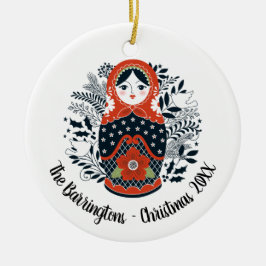 Adorno De Cerámica Navidades personalizados Matryoshka Nesting Doll