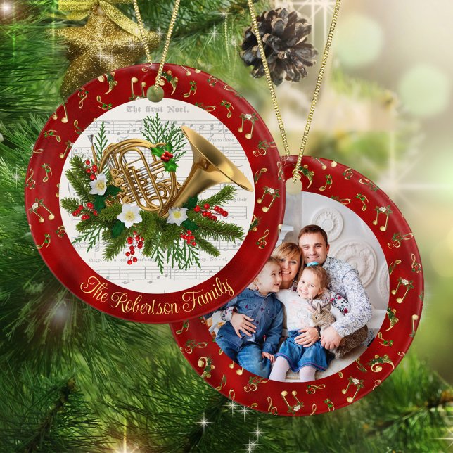 Adorno De Cerámica Navidades personalizados Música Fotos del Cuerno F (Subido por el creador)