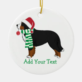Adorno De Cerámica Navidades personalizados Perro de montaña Bernese