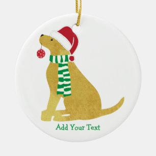 Adorno De Cerámica Navidades personalizados perro de vacaciones de la