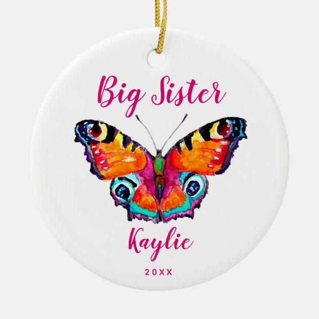 Adorno De Cerámica Navidades Personalizados personalizados de maripos (Frente)