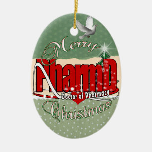 Adorno De Cerámica NAVIDADES PharmD Médica de Farmacia