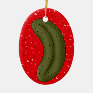 Adorno De Cerámica Navidades Pickle Legend 2