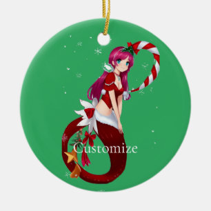 Adorno De Cerámica Navidades Pixie Mermaid Thunder_Cove