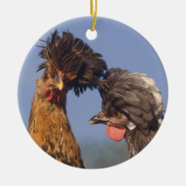 Adorno De Cerámica Navidades polacos de pollo