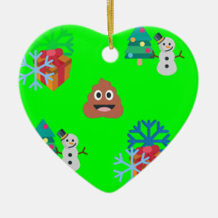 Adorno De Cerámica navidades poop emoji