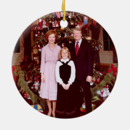 Adorno De Cerámica Navidades Presidente James Jimmy Carter Casa Blanc