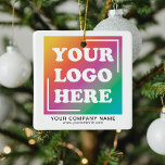 Adorno De Cerámica Navidades promocionales del logotipo de la empresa<br><div class="desc">Decorar un árbol de navidad de oficina,  tienda o negocio con estos adornos promocionales del logo personalizado. Qué forma divertida y excelente de promocionar su negocio durante la temporada festiva o dárselos a los empleados como regalo de mantenimiento.</div>