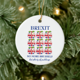 Adorno De Cerámica Navidades Pudding | Unión Jack | BREXIT