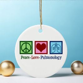 Adorno De Cerámica Navidades pulmonólogos de la paz aman la pulmonolo