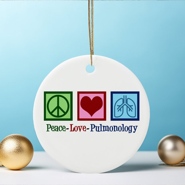 Adorno De Cerámica Navidades pulmonólogos de la paz aman la pulmonolo (Subido por el creador)