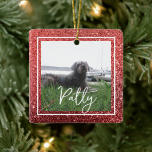 Adorno De Cerámica Navidades Purpurina rojo Biblia contra esperanza