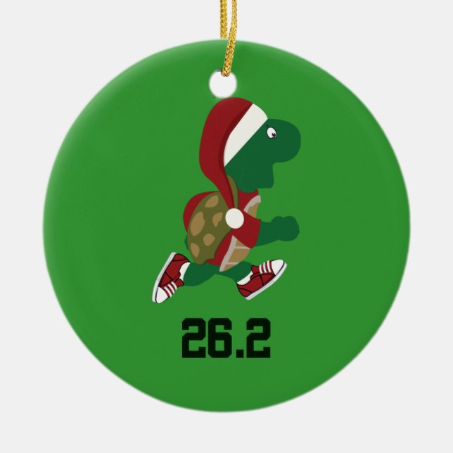 Adorno De Cerámica Navidades que manejan tortuga 26.2 (Frente)