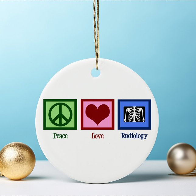 Adorno De Cerámica Navidades radiológicos curos de Peace Love (Subido por el creador)