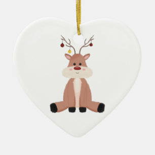 Adorno De Cerámica Navidades ratos renos