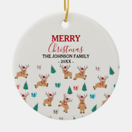 Adorno De Cerámica Navidades ratos renos