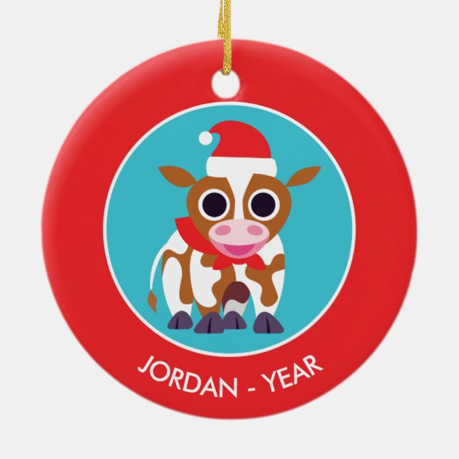 Adorno De Cerámica Navidades reba la vaca (Atrás)