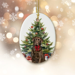 Adorno De Cerámica Navidades recuperadores de chocolate negro rojo