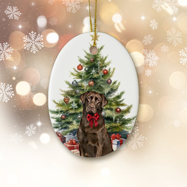 Adorno De Cerámica Navidades recuperadores de chocolate negro rojo (Subido por el creador)