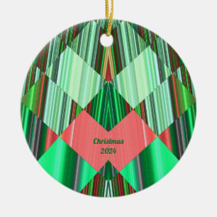 Adorno De Cerámica ~ NAVIDADES Red Green Shades 2024