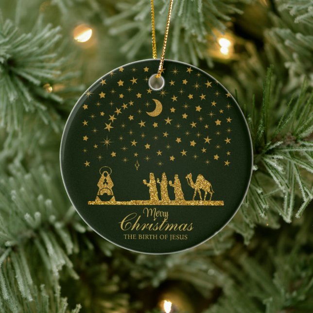Adorno De Cerámica Navidades religiosos, nacimiento de Jesús, tres re (Árbol)