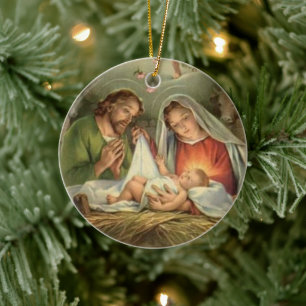 Adorno De Cerámica Navidades religiosos vintage Natividad Jesús Mar