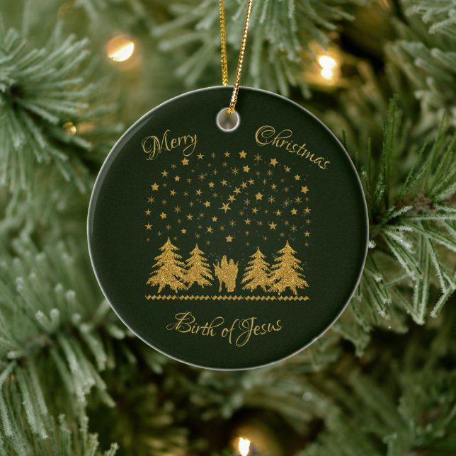 Adorno De Cerámica Navidades religiosos Virgen María, San José, Jesús (Árbol)