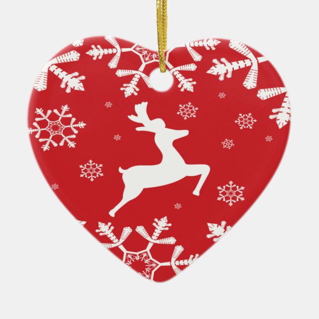 Adorno De Cerámica Navidades renos (Frente)