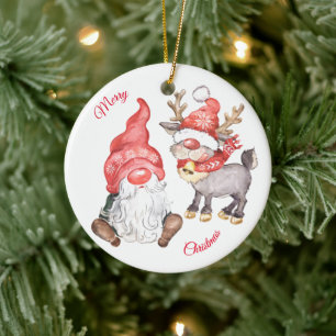 Adorno De Cerámica Navidades renos con genoma