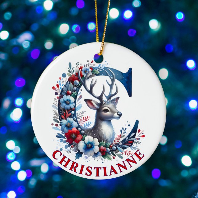 Adorno De Cerámica Navidades Resto del mundo Monograma C Nombre perso (Subido por el creador)