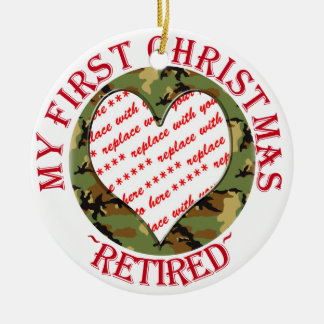 Adorno De Cerámica Navidades retirados de camuflaje militar fotograma