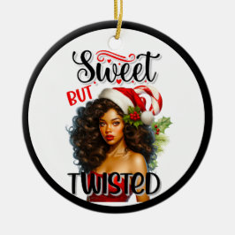 Adorno De Cerámica Navidades retro dulce pero torcido pinup