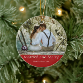 Adorno De Cerámica Navidades rojos simples casados y moros recién cas