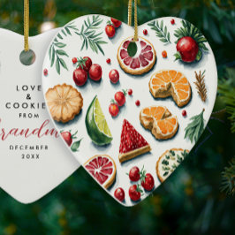 Adorno De Cerámica Navidades Rojos Y Verdes Cuidados Cookies Patrón H