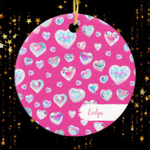 Navidades rosados de Crystal Gemstone bonito 3D