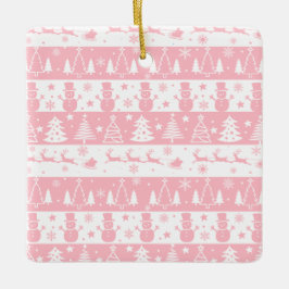 Adorno De Cerámica Navidades rosados lindo Regalos de invierno