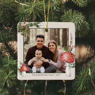 Adorno De Cerámica Navidades rusos Fotografía de los hongos de Woodla