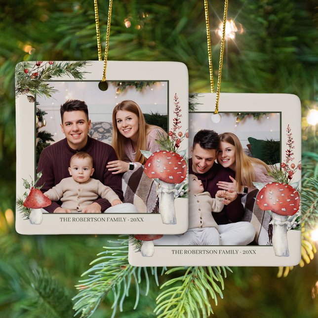 Adorno De Cerámica Navidades rústicos de Woodland hongos 2 Foto (Subido por el creador)