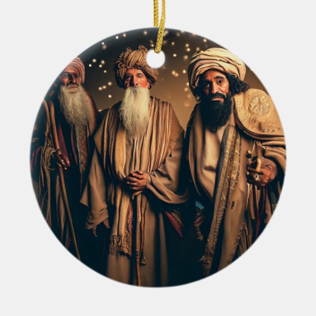 Adorno De Cerámica Navidades sabios (Frente)