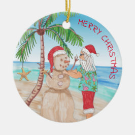 Adorno De Cerámica Navidades Sandy Snowman de Santa Sede