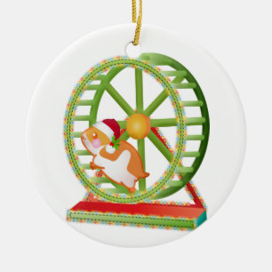 Adorno De Cerámica navidades santa hamster