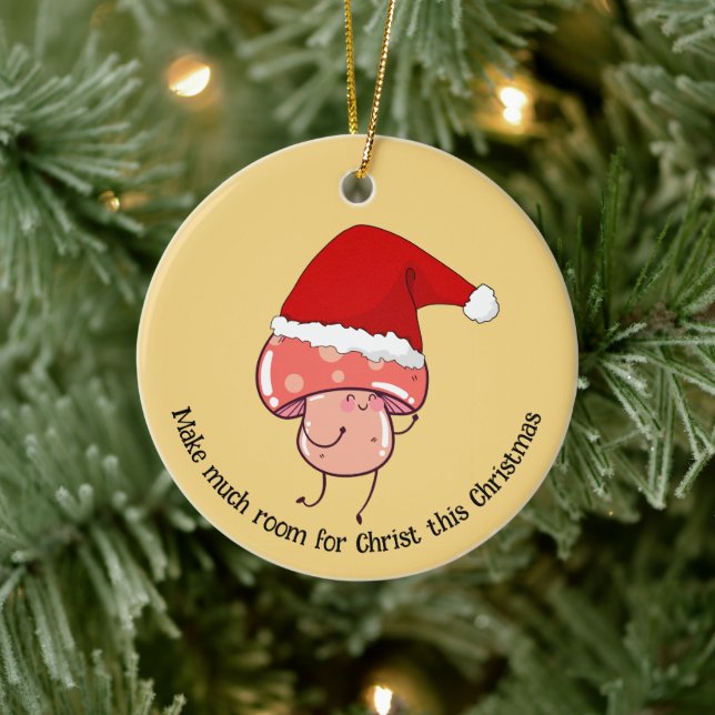 Adorno De Cerámica Navidades Santa Mushroom (Árbol)